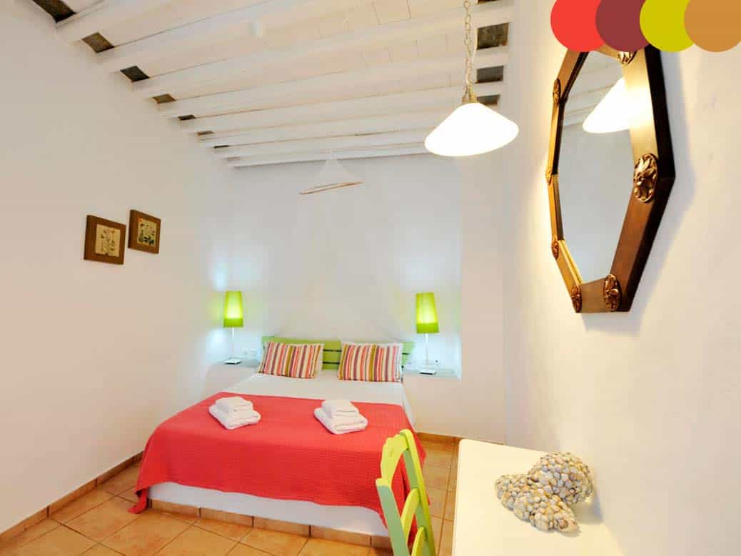 Example of great room styling and color harmony of Windmill Bella Vista hotel in Sifnos Greece